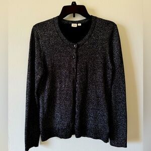 GAP Lurex yarn button down sweater, L🦋